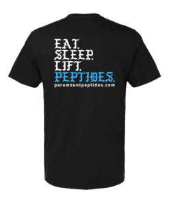 Eat. Sleep. Lift. Peptides. T-Shirt – Black