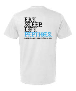 Eat. Sleep. Lift. Peptides. T-Shirt – White